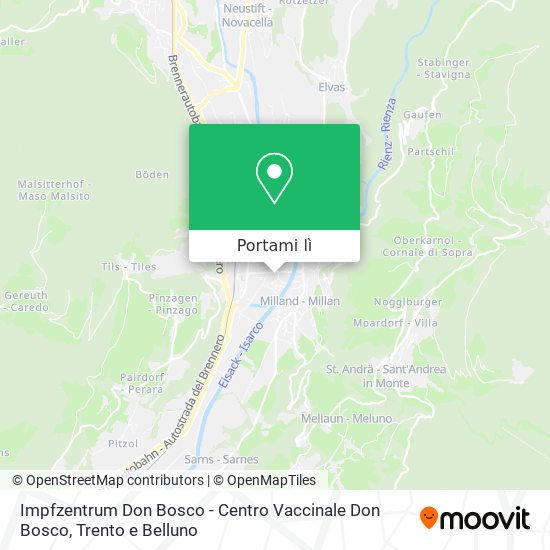 Mappa Impfzentrum Don Bosco - Centro Vaccinale Don Bosco