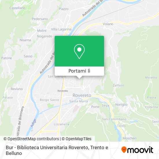 Mappa Bur - Biblioteca Universitaria Rovereto