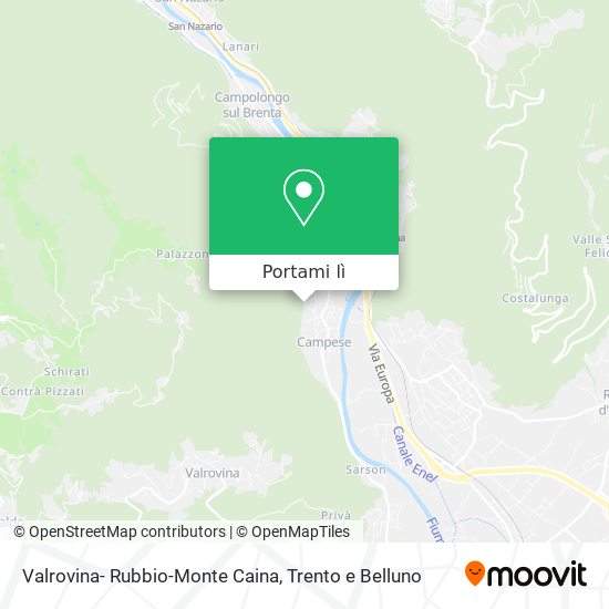 Mappa Valrovina- Rubbio-Monte Caina