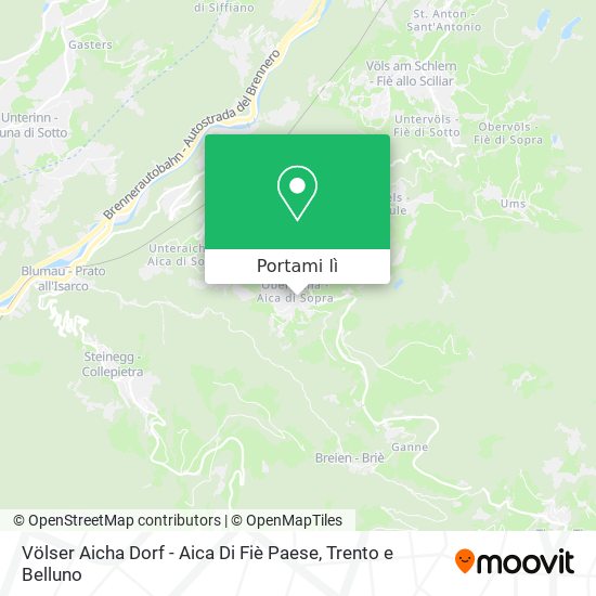 Mappa Völser Aicha Dorf - Aica Di Fiè Paese