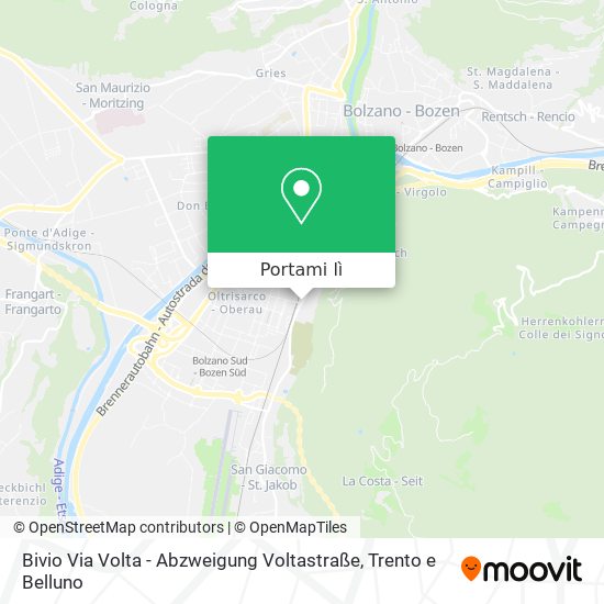 Mappa Bivio Via Volta - Abzweigung Voltastraße