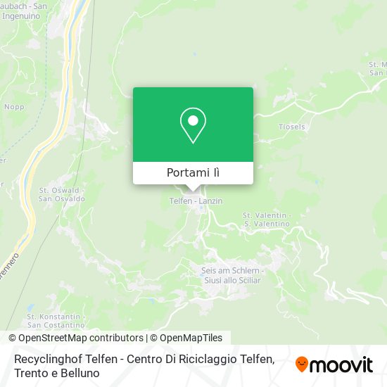 Mappa Recyclinghof Telfen - Centro Di Riciclaggio Telfen