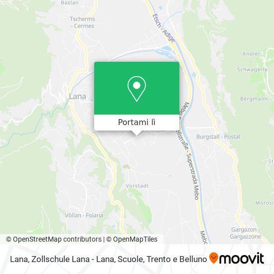 Mappa Lana, Zollschule Lana - Lana, Scuole