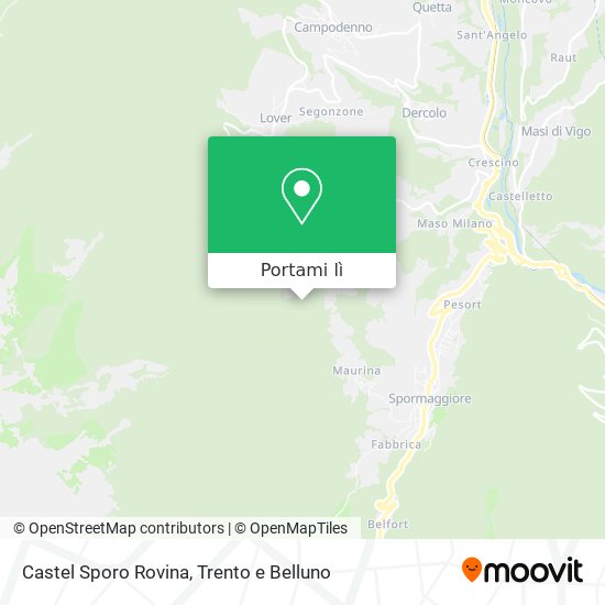 Mappa Castel Sporo Rovina