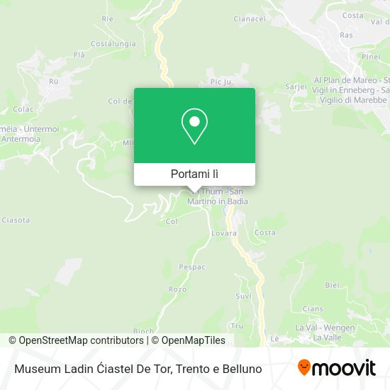 Mappa Museum Ladin Ćiastel De Tor
