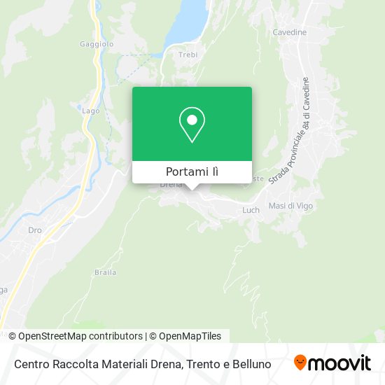 Mappa Centro Raccolta Materiali Drena