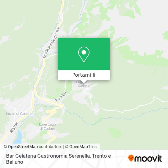 Mappa Bar Gelateria Gastronomia Serenella