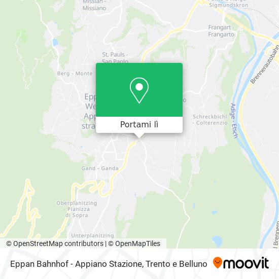 Mappa Eppan Bahnhof - Appiano Stazione