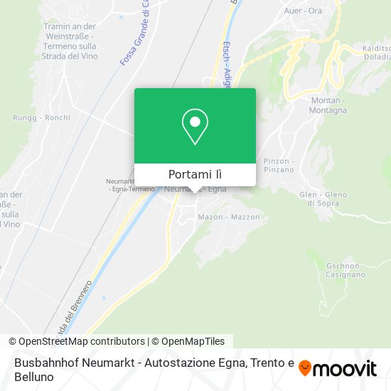 Mappa Busbahnhof Neumarkt - Autostazione Egna