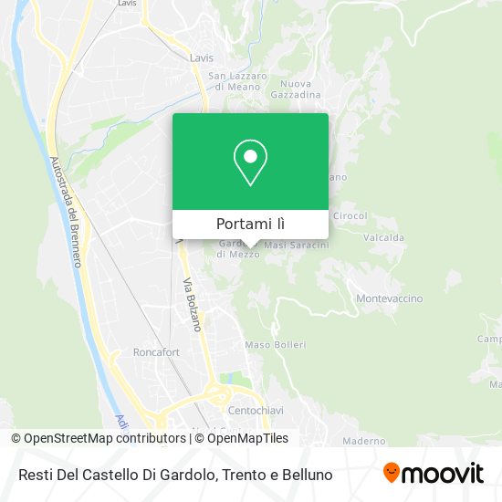 Mappa Resti Del Castello Di Gardolo