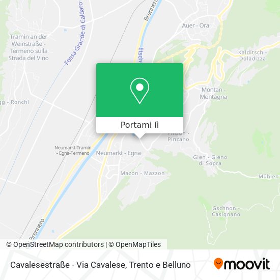 Mappa Cavalesestraße - Via Cavalese