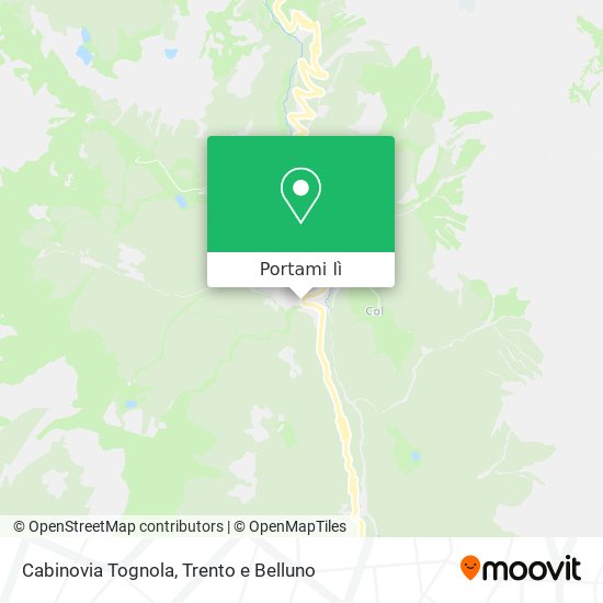 Mappa Cabinovia Tognola