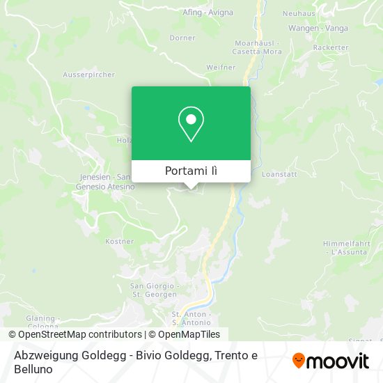 Mappa Abzweigung Goldegg - Bivio Goldegg
