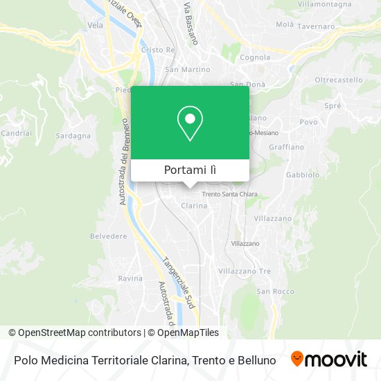 Mappa Polo Medicina Territoriale Clarina
