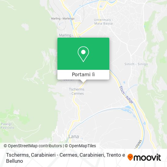 Mappa Tscherms, Carabinieri - Cermes, Carabinieri