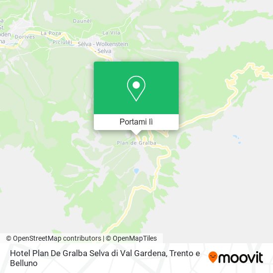 Mappa Hotel Plan De Gralba Selva di Val Gardena