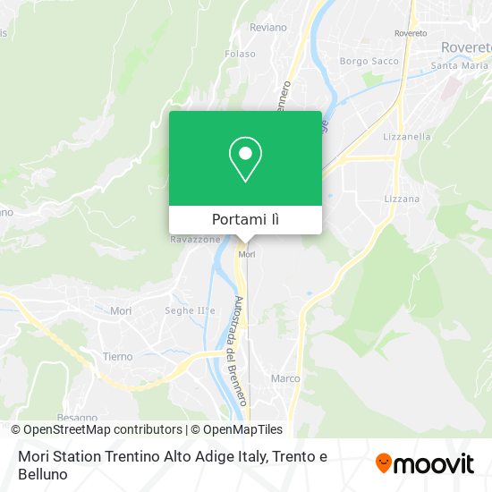 Mappa Mori Station Trentino Alto Adige Italy
