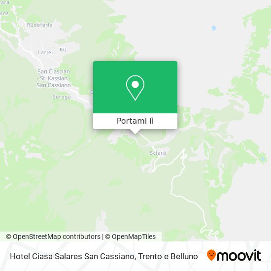 Mappa Hotel Ciasa Salares San Cassiano