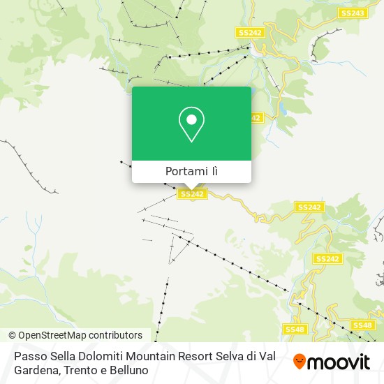 Mappa Passo Sella Dolomiti Mountain Resort Selva di Val Gardena