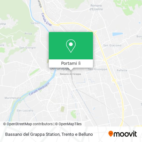 Mappa Bassano del Grappa Station