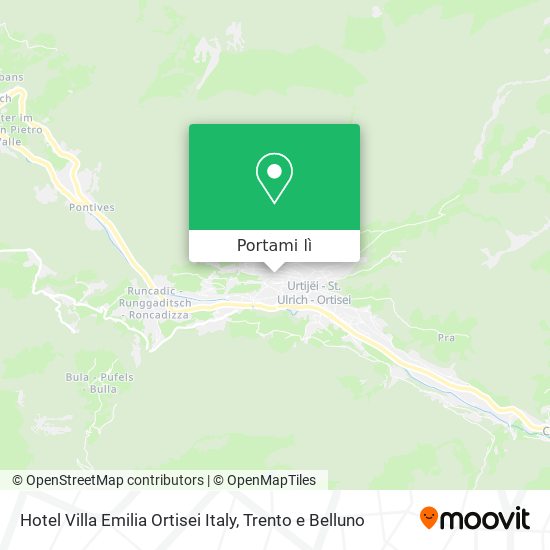 Mappa Hotel Villa Emilia Ortisei Italy