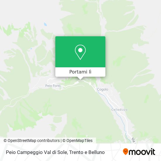 Mappa Peio Campeggio Val di Sole