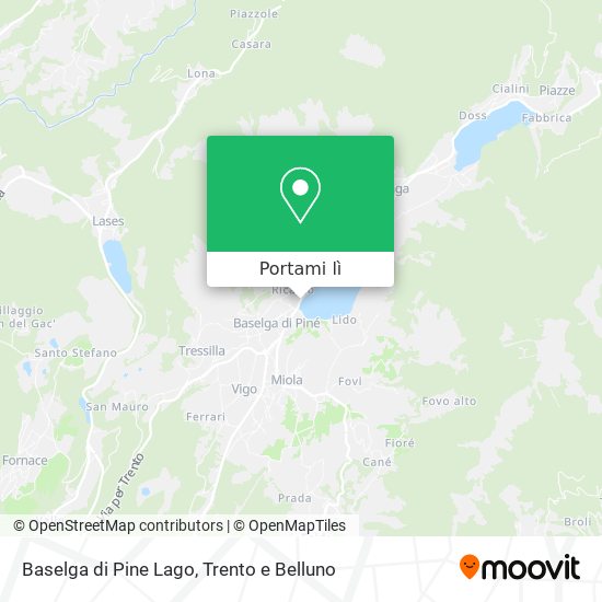 Mappa Baselga di Pine Lago