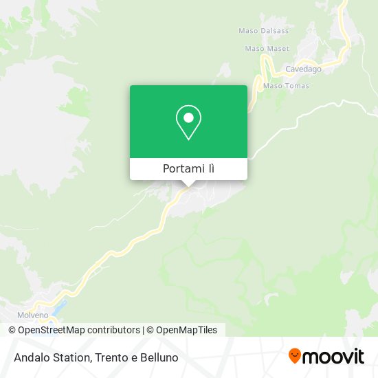 Mappa Andalo Station