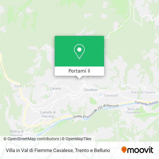 Mappa Villa in Val di Fiemme Cavalese