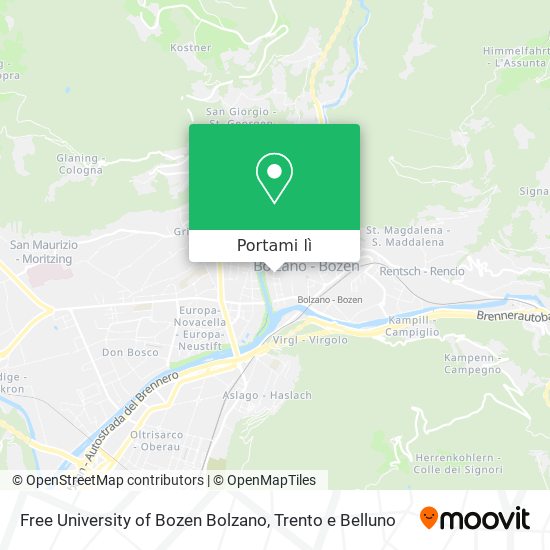 Mappa Free University of Bozen Bolzano
