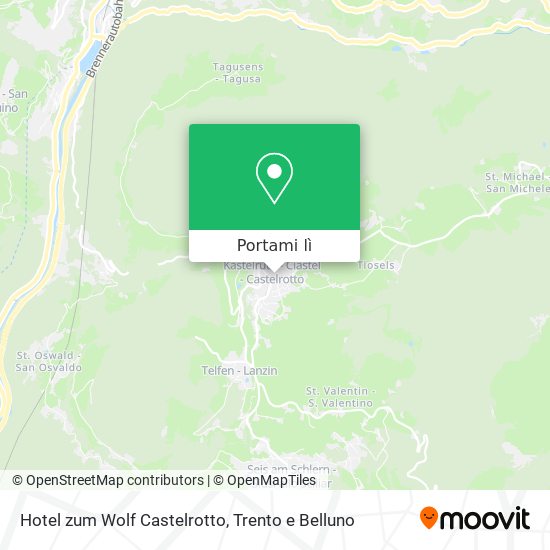 Mappa Hotel zum Wolf Castelrotto