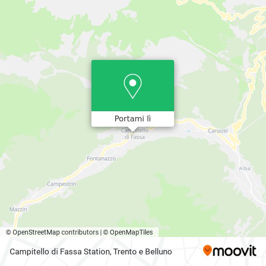 Mappa Campitello di Fassa Station