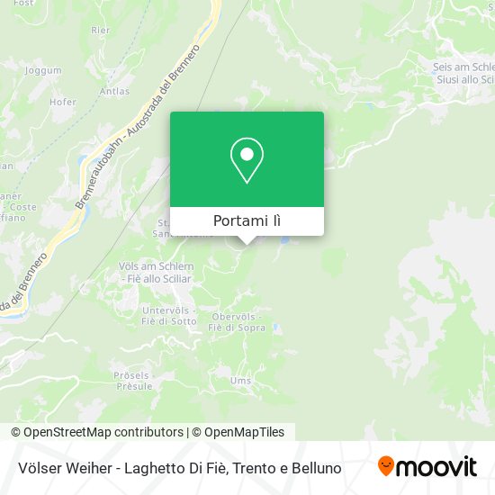 Mappa Völser Weiher - Laghetto Di Fiè