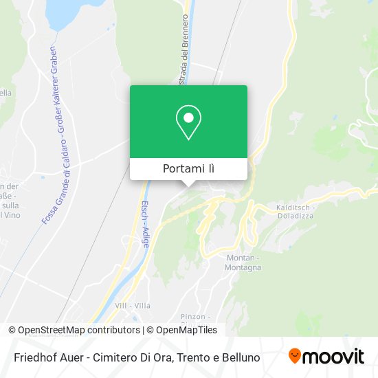 Mappa Friedhof Auer - Cimitero Di Ora
