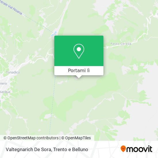 Mappa Valtegnarich De Sora