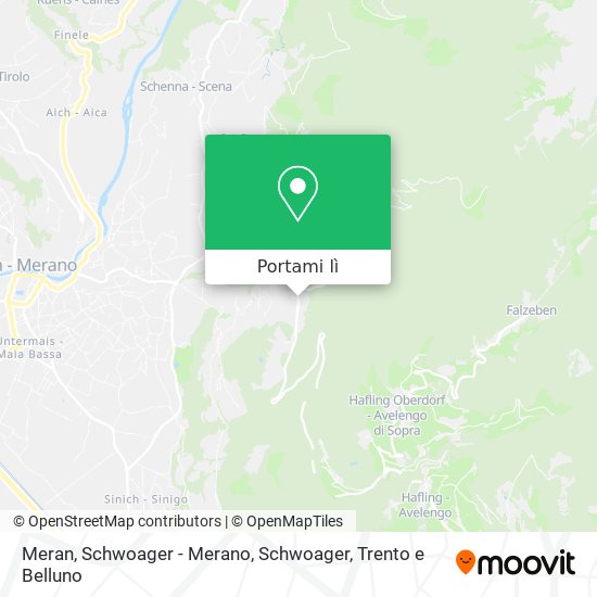 Mappa Meran, Schwoager - Merano, Schwoager