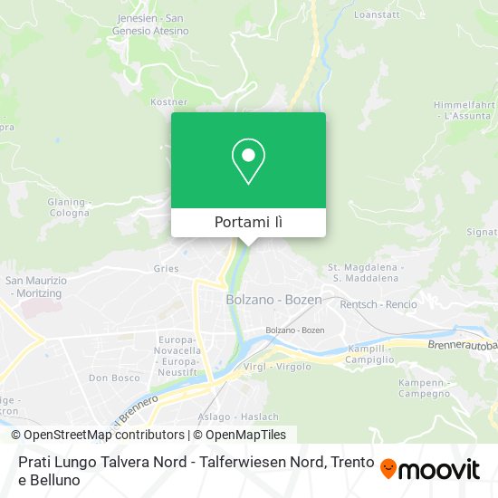 Mappa Prati Lungo Talvera Nord - Talferwiesen Nord