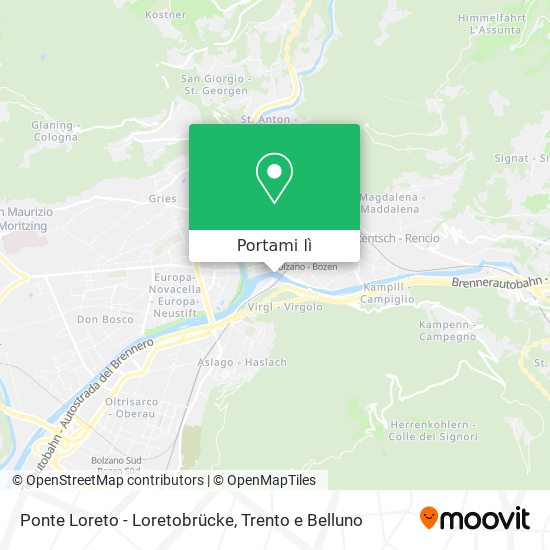 Mappa Ponte Loreto - Loretobrücke