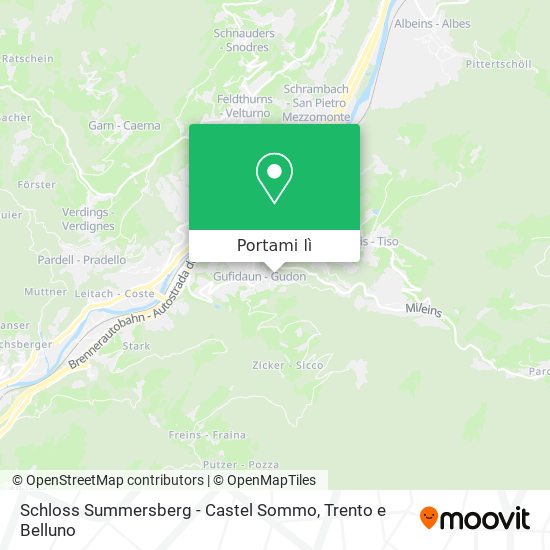 Mappa Schloss Summersberg - Castel Sommo