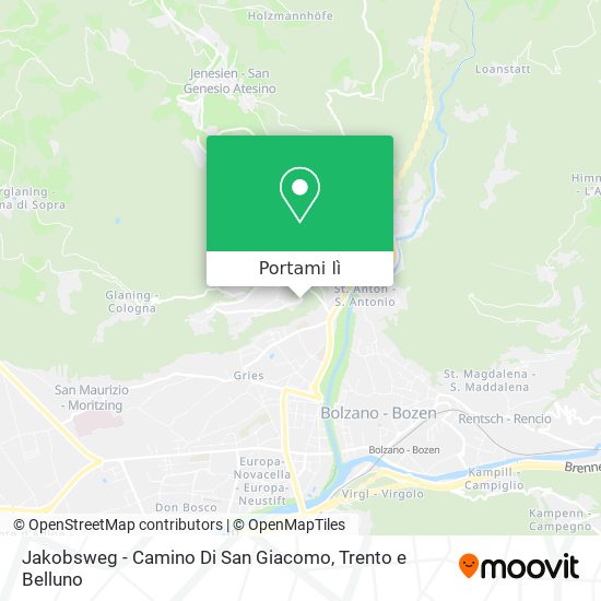 Mappa Jakobsweg - Camino Di San Giacomo