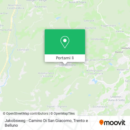 Mappa Jakobsweg - Camino Di San Giacomo