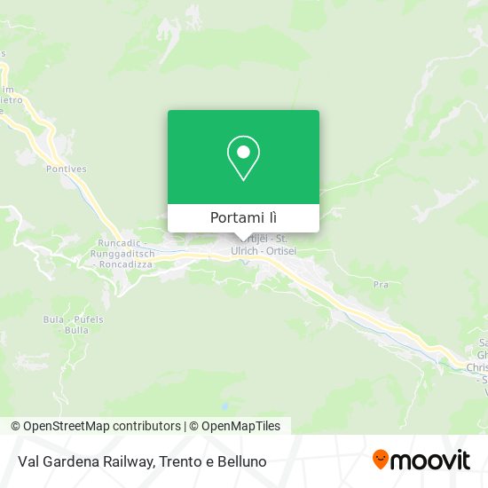 Mappa Val Gardena Railway