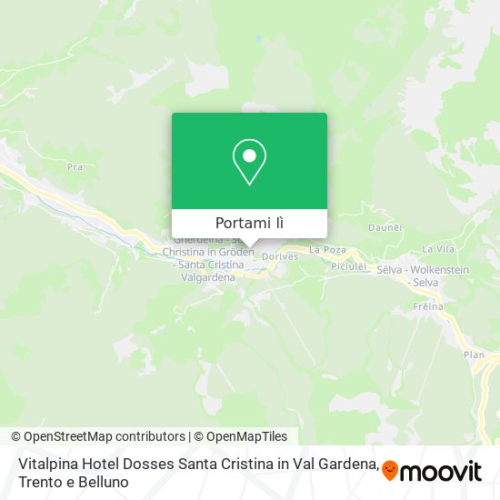 Mappa Vitalpina Hotel Dosses Santa Cristina in Val Gardena