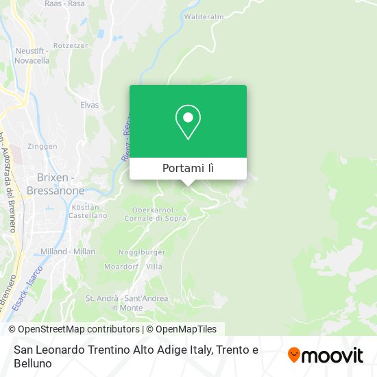 Mappa San Leonardo Trentino Alto Adige Italy