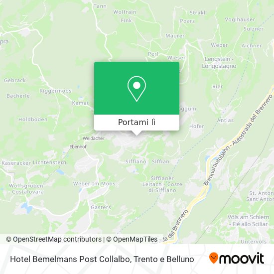 Mappa Hotel Bemelmans Post Collalbo