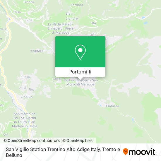 Mappa San Vigilio Station Trentino Alto Adige Italy