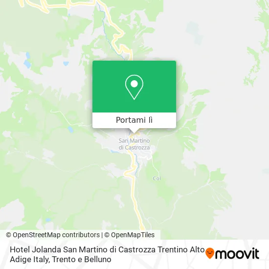 Mappa Hotel Jolanda San Martino di Castrozza Trentino Alto Adige Italy