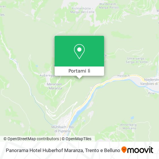 Mappa Panorama Hotel Huberhof Maranza