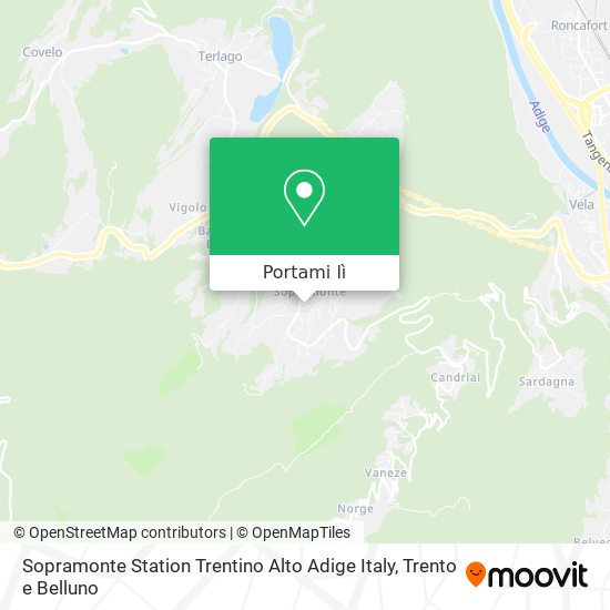 Mappa Sopramonte Station Trentino Alto Adige Italy