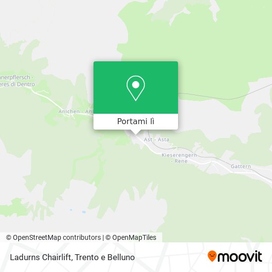 Mappa Ladurns Chairlift
